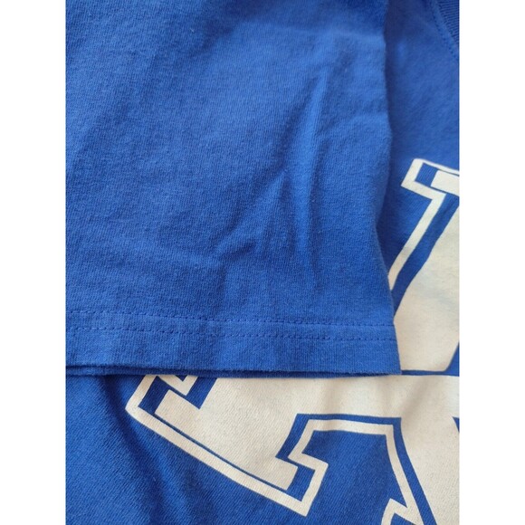 University Of Kentucky Team Spirit Tee Large Cotton Majestic Section 101 Blu/Wht - Picture 3 of 7